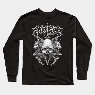 Skull Logo Artwork Design Long Sleeve T-Shirt